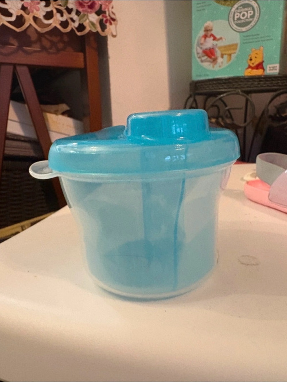 Blue Baby Storage Container with Lid - Kids Accessory